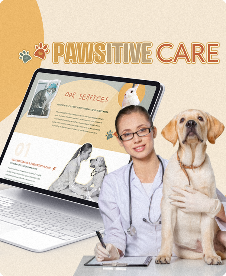 LAVRENTI Studio - Pawsitive Care Veterinary Clinic - Landing Page Design and Brand Design