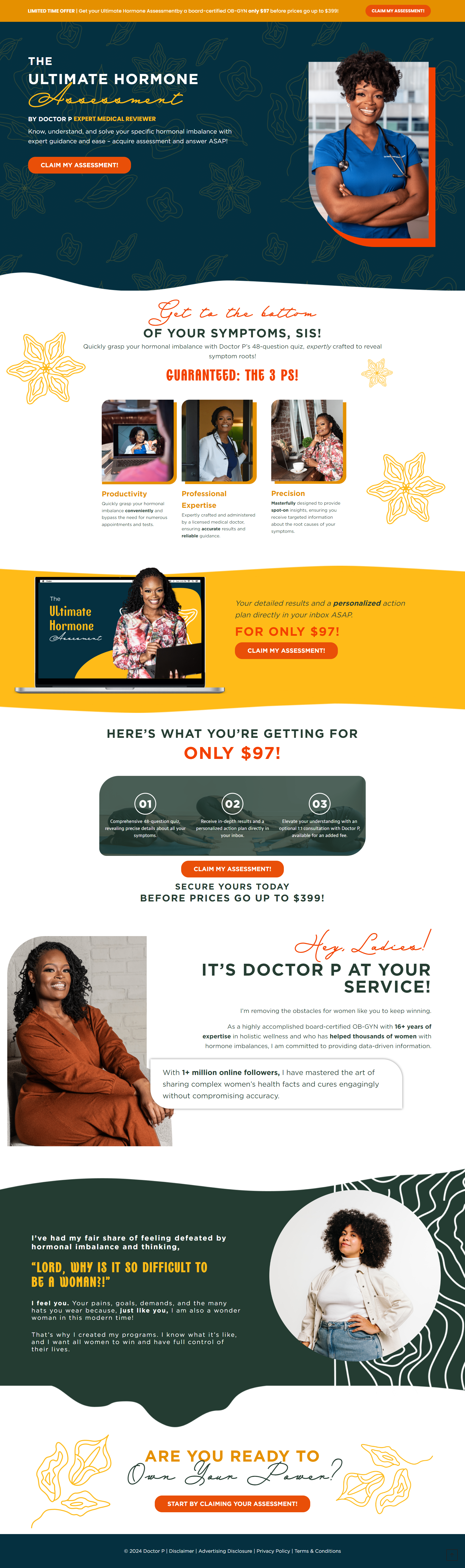 LAVRENTI STUDIO Call Me Doctor P - Ultimate Hormone Assessment - Copywriting and Brand Design